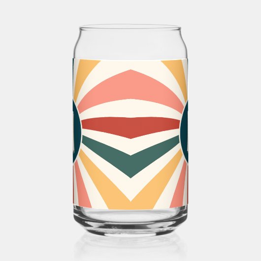 Fun Monogramme couleur Motif rétro (Droite)