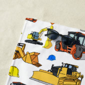 Fun Monogrammed Construction Vehicles Pattern Strandlaken (In situ)