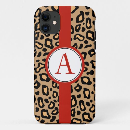 Fun Monogrammed Leopard iPhone 5 Case Mate (Achterkant)