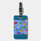 Fun Monster Gezichtballonnen Bagagelabel (Voorkant verticaal)