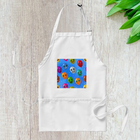 Fun Monster Gezichtballonnen Standaard Schort