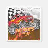 Fun Monster Truck Birthday Servet (Voorkant)