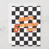 Fun Monster Truck QR Code Birthday Party  (Achterkant)