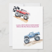 Fun Monster Trucks 6th Birthday Party Invitation (Dos)