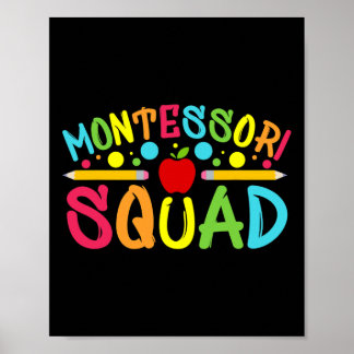 Fun Montessori Squad Montessori Teacher Byck To Sc Poster