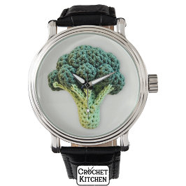 Fun Mood Boost Groene Minimalistische Haak Broccol Horloge