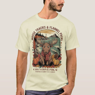 Fun Moose Flannel Custom Herfst Shirt Acadia Maine