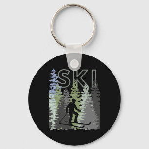 Fun Mountain Adventure Ski Squad Winter Sport Ski Sleutelhanger