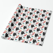 Fun Movie Lovers party tiled wrap Cadeaupapier (Uitgerold)