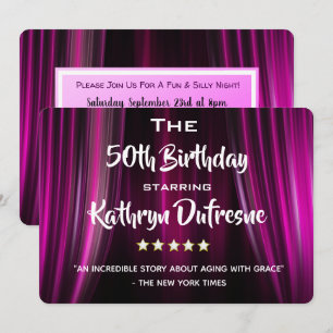 Fun Movie Parody Birthday Party Invitation Kaart