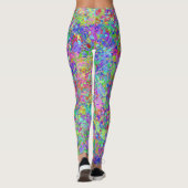 Fun Multicolor Paint-Spletters Leggings (Achterkant)