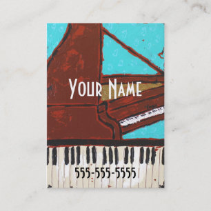 Fun musical piano visitekaartjes