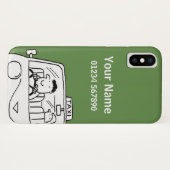 Fun Named Taxi Driver Theme Case-Mate iPhone Case (Achterkant (horizontaal))