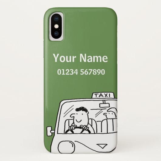 Fun Named Taxi Driver Theme Case-Mate iPhone Case (Achterkant)