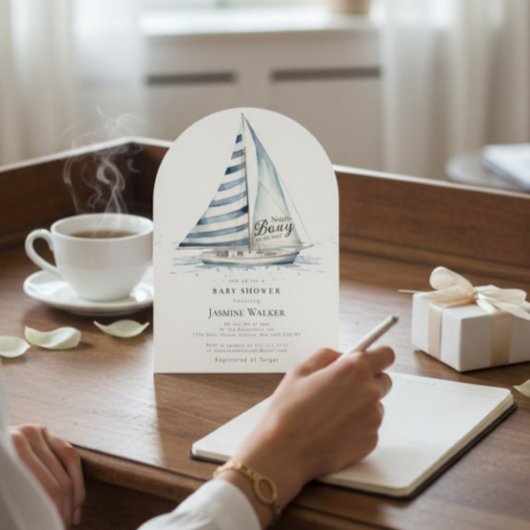fun Nauti Bouy Nautical Baby Shower Invitation