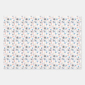 Fun Nautical Sailboat Lighthouse Ocean Zee Pattern Inpakpapier Vel (Voorkant 3)