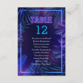 Fun Neon Glow Party Escort Numéro de table (Devant)