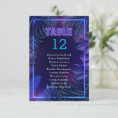 Fun Neon Glow Party Escort Numéro de table (Debout devant)