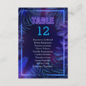 Fun Neon Glow Party Escort Numéro de table (Dos)