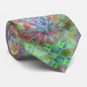 Fun Neon Pattern Stropdas (Opgerold)