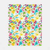 Fun Neon Sticker Pattern Fleece Deken (Voorkant)