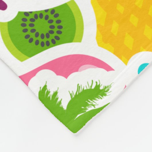 Fun Neon Sticker Pattern Fleece Deken (Hoek)