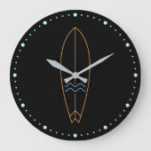 Fun Neon Surfboard Grote Klok (Voorkant)
