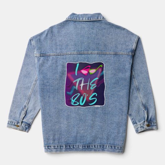 Fun New Wave I Heart Tachtiger Design Denim Jacket (Achterkant)