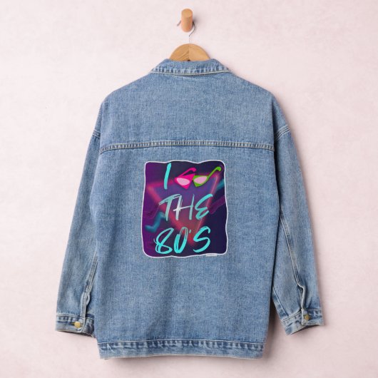 Fun New Wave I Heart Tachtiger Design Denim Jacket (Hangar)