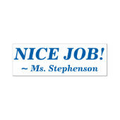Fun "NICE JOB!" + Educator Naam Rubber Stempel (Design)