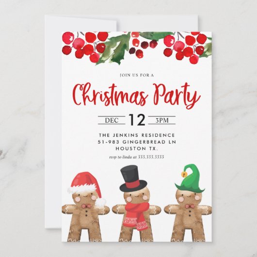 Fun Noël Fête Invitation (Devant)