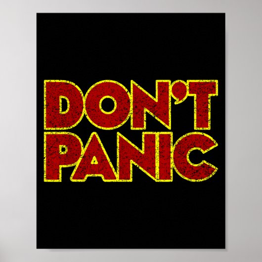 Fun Nostalgic Tees Don't Panic - Women's Clic Fit  Poster (Voorkant)