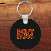 Fun Nostalgic Tees Don't Panic - Women's Clic Fit  Sleutelhanger (Voorkant)
