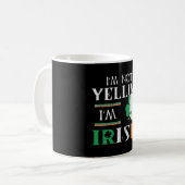 Fun Not Yelling I'm Irish Matching St Patrick Day Koffiemok (Voorkant links)