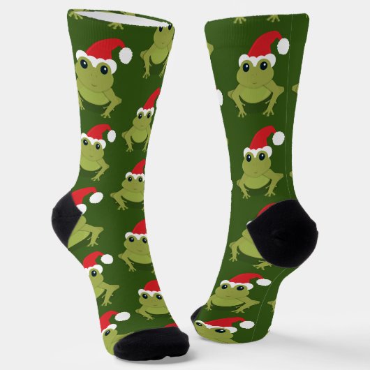 Fun Novelty Frog Animal Kerstmis Sokken (Gebogen)