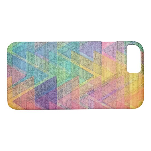 Fun Novelty Geometric Driangle, kleurrijk Abstract Case-Mate iPhone Case (Achterkant (Horizontaal))