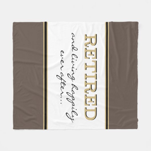 Fun Novelty Retirement Gift Fleece Blanket (Voorkant (Horizontaal))