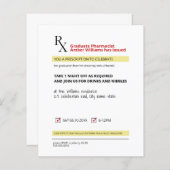 Fun Novelty RX Prescription Pharmaceutical Afstude (Voorkant / Achterkant)