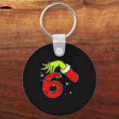 Fun Number 6 Christmas 67 Six Seven Meme Xmas Men Sleutelhanger (Voorkant)