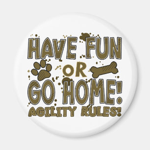 Fun of Home Dog Agility Magnet Magneet