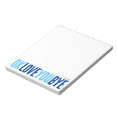 Fun OK Love You Bye Navy en Blue Boyfriend Notitieblok (Gedraaid)