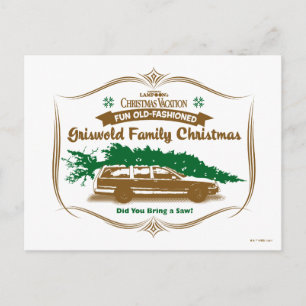 Fun Old Fashioned Griswold Family Kerstmis Briefkaart