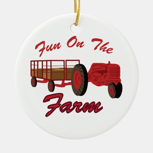 Fun on Boerderij Keramisch Ornament (Voorkant)