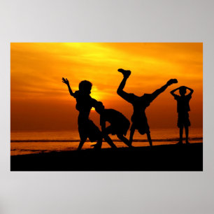 Fun. op zonsondergang poster