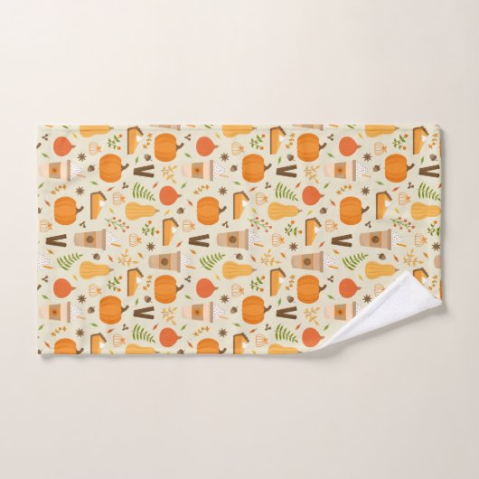 Fun Orange Fall Motif (Serviette à main)