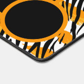 Fun Orange noir blanc Tiges rayures Monogramme M (Coin)