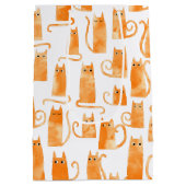 Fun Oranje Cat Medium Cadeauzakje (Achterkant)