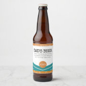 Fun Oranje Vaderdag Pap's bier Etiket (Voorkant)