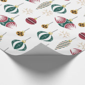 Fun ornament Sparkly Glossy Wrapping Paper Cadeaupapier (Hoek)