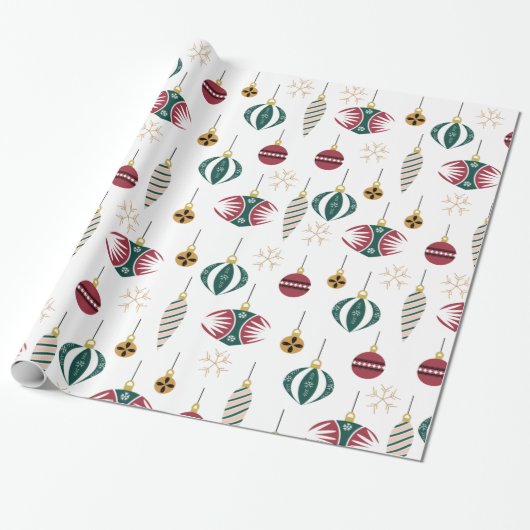 Fun ornament Sparkly Glossy Wrapping Paper Cadeaupapier (Uitgerold)